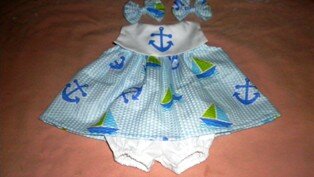 Anchors Away Sailboat print Dress-