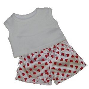 Boys White Shirt and Heart Boxers Outfit