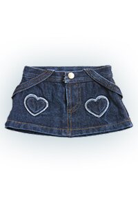 Blue Jean Heart Skirt-