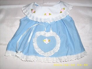 Dainty Dress with ribboned heart purse-