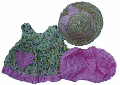 Dress and Straw Hat Outfit-