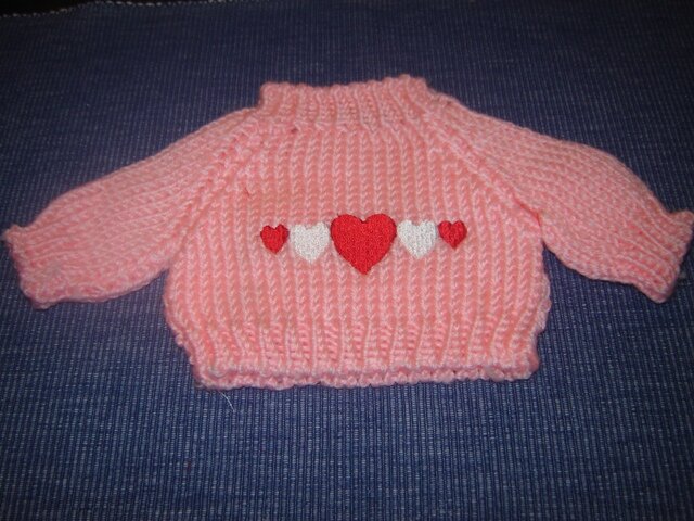 Pink 5 Hearts Sweater