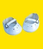 Girls White Dress Shoes with side buckle-